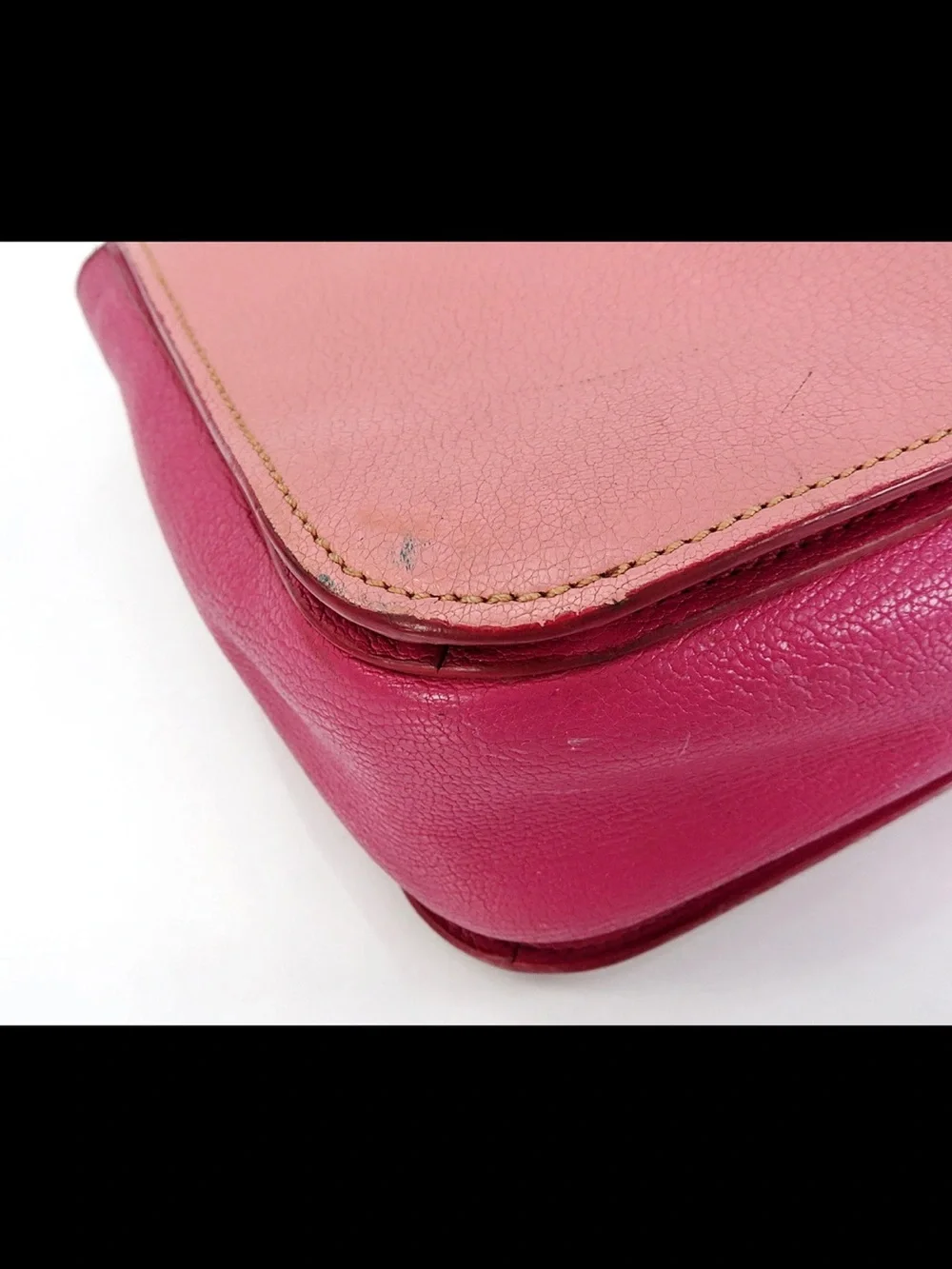 Miu Miu Two-Tone Pink Leather Top-Handle Satchel